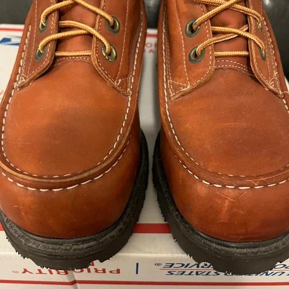 Lehigh 100 Vintage 70s/80s USA-Made Moc Toe Work Boots Size 9EEE